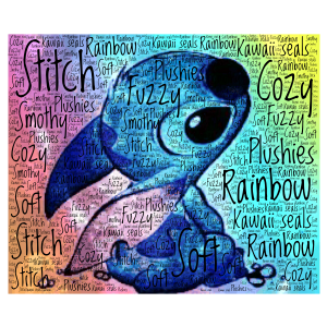 Rainbow Stitch for all word cloud art