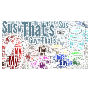 Imposter imperceptible word cloud art