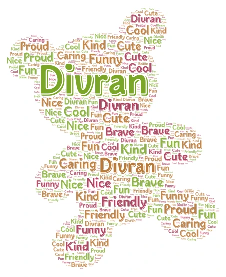 Divran word cloud art