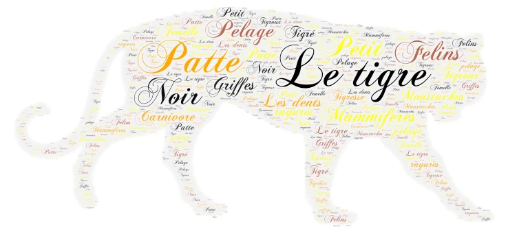 Tigre 🐅  word cloud art