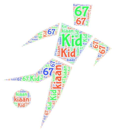 kiaan soccer word cloud art