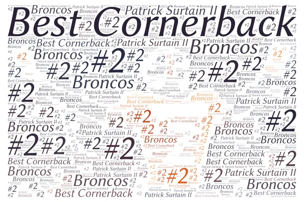 Patrick Surtain II word cloud art