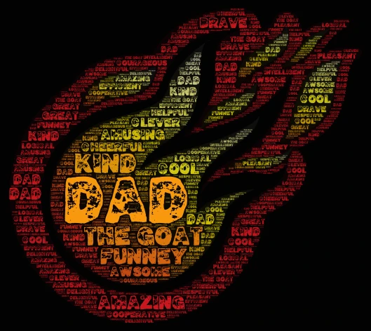 Dad word cloud art