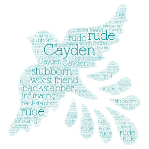 Cayden word cloud art