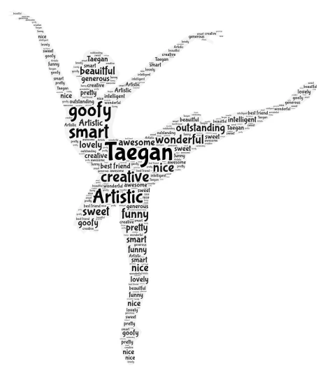 taegan  word cloud art