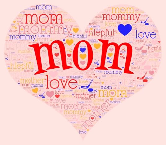 mom day word cloud art