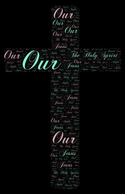 Our God word cloud art