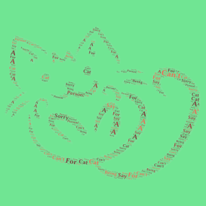 Can't Say Sorry For Being A Cat Person! word cloud art