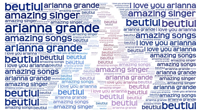 arianna grande word cloud art