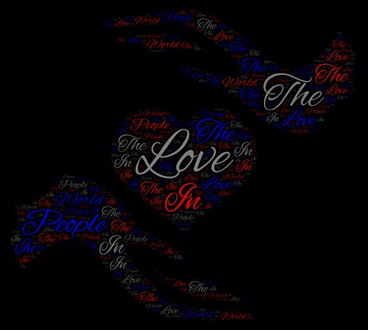 Love The People word cloud art