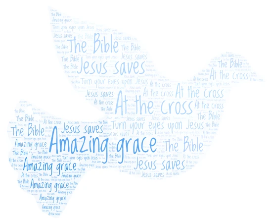 The Lord loves everyone word cloud art