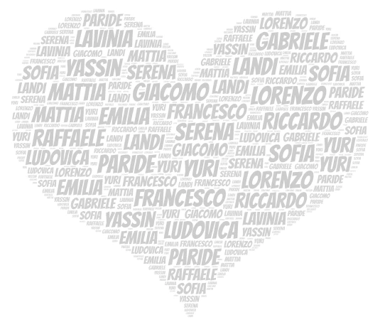 Heart word cloud art