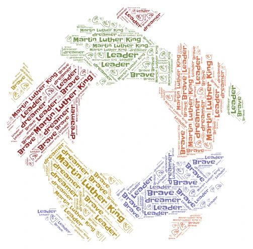 Martin L King word cloud art