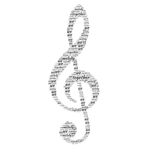 Together We Make A Melody word cloud art