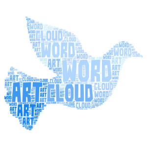bird word cloud art