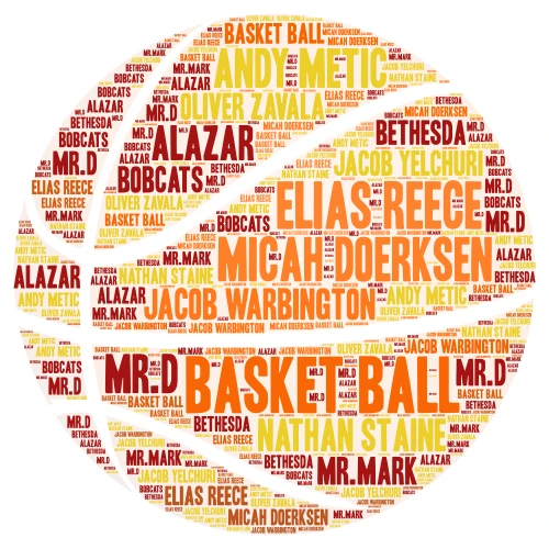 Basket Ball word cloud art