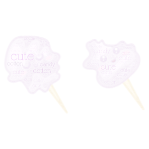cute cotton candy word cloud art