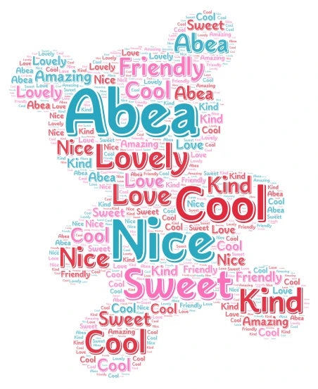Abea word cloud art