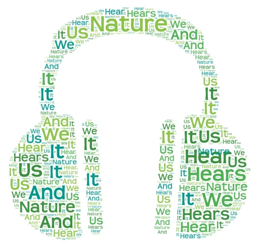 Nature Hear Us word cloud art