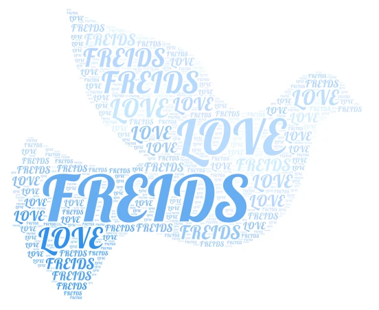 Friends word cloud art