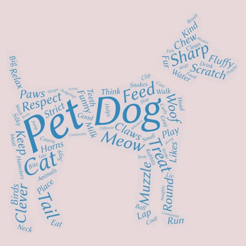 My pet word cloud art