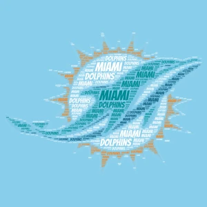 Miami Dolphins  word cloud art
