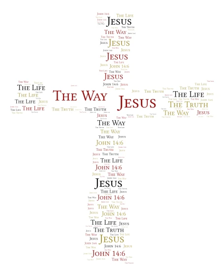 John 14:6 word cloud art