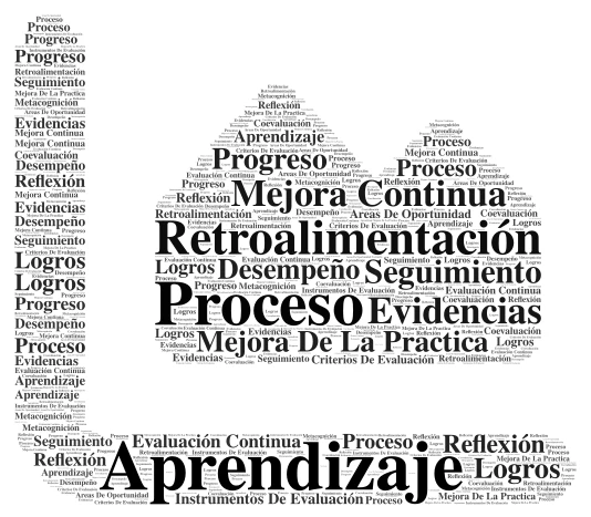 EVALUACIÓN FORMATIVA word cloud art