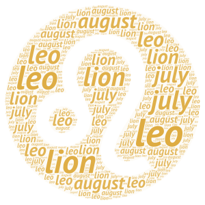 like if you are a Leo! word cloud art