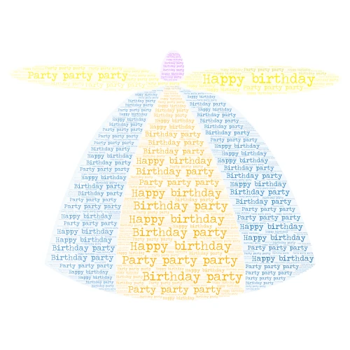 Party  word cloud art