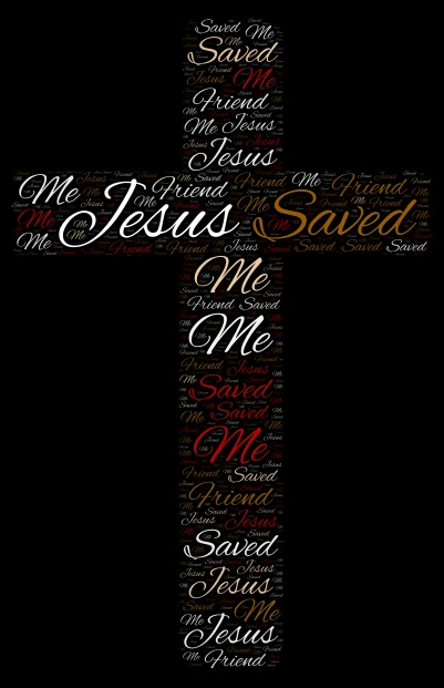 Savior word cloud art