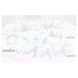 baby pandas word cloud art