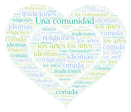 Una comunidad word cloud art
