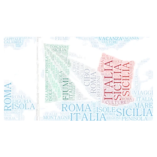 ITALIA word cloud art