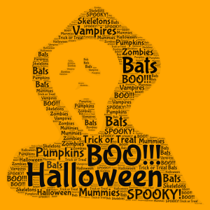 I Love Halloween!!! word cloud art