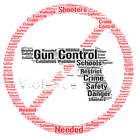 Gun Control word cloud art