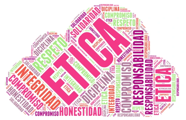 nube de palabras sobre la etica word cloud art