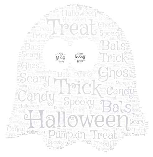Halloween word cloud art