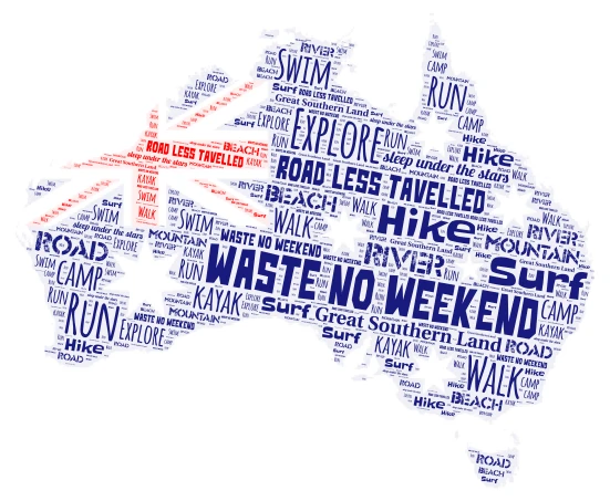 Australia  word cloud art