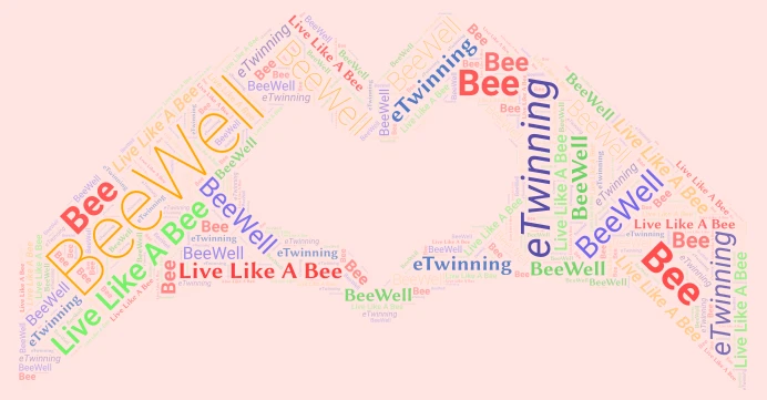 BeeWell word cloud art
