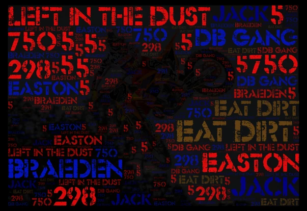 DB Gang word cloud art