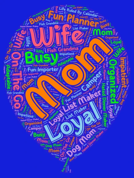 Life word cloud art