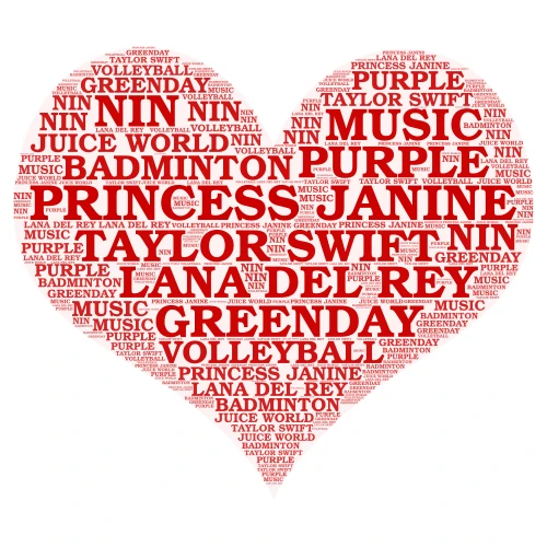 English Project word cloud art