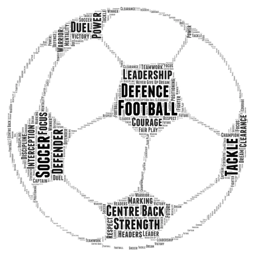 Football Words word cloud art