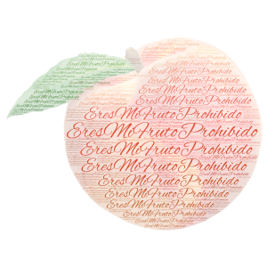 Copy of peach word cloud art