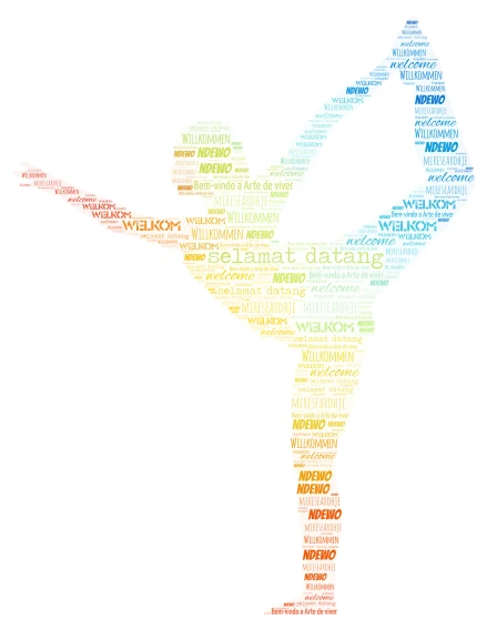 bem-vindos word cloud art