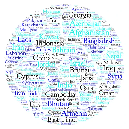 Serica word cloud art
