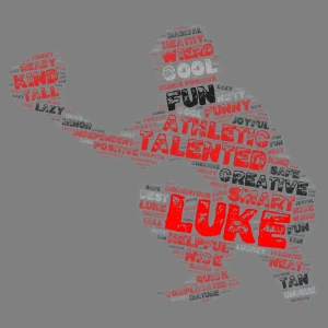 luke word cloud art