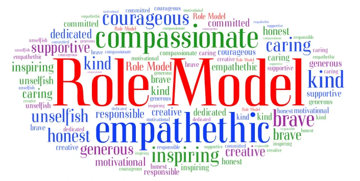 Role Model word cloud art