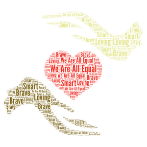 We Are All Equal word cloud art